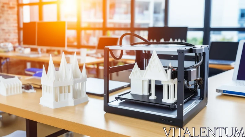 Intriguing 3D Printer Creates Stunning Building Model AI Image