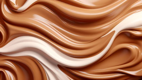 Smooth Brown and White Liquid Background