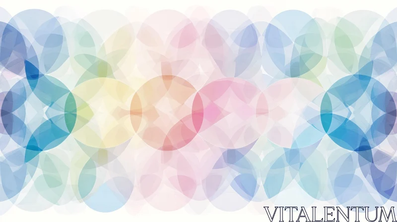 Symmetrical Pastel Circles Abstract Background AI Image