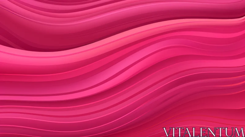 Pink Gradient Waves: Abstract Art AI Image