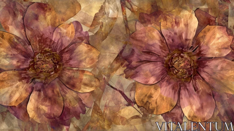 Elegant Floral Watercolor Background AI Image