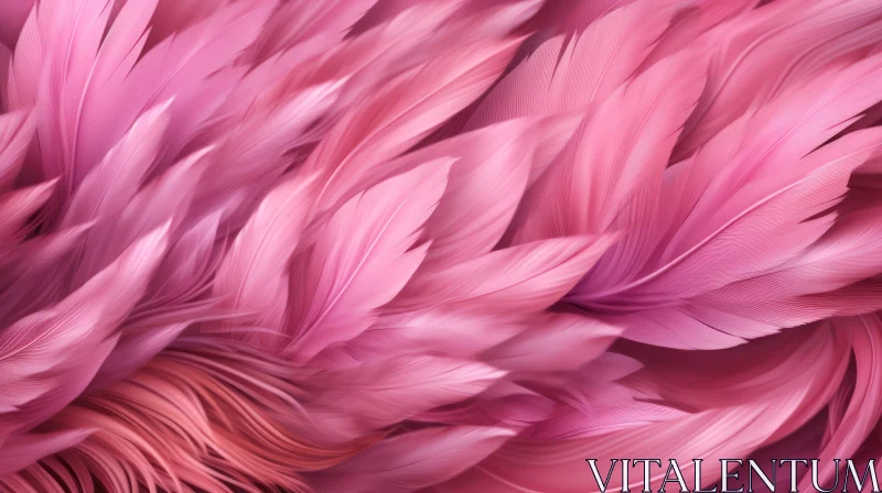 Pink Feathers Close-up: Beauty in Motion AI Image