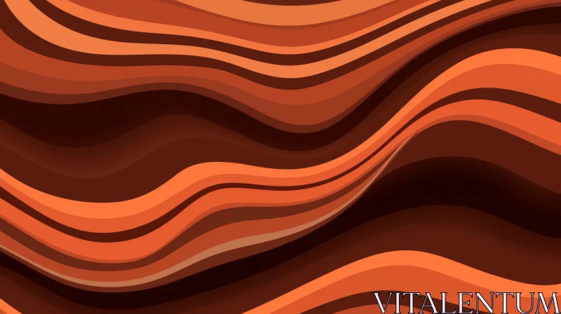Brown Waves Abstract Background | Depth and Movement Inspiration AI Image