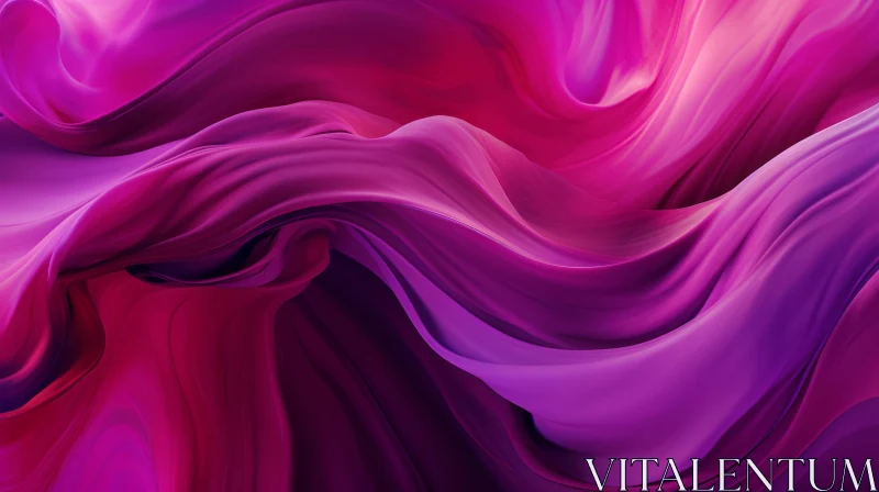 Soothing Abstract Painting in Purple, Pink, and Blue AI Image