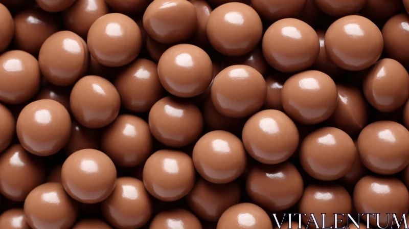 AI ART Close-up of Chocolate Candy Balls | Background or Texture