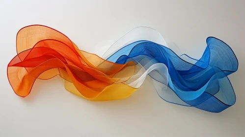 Organic Form in Blue, Orange, and White Gradient