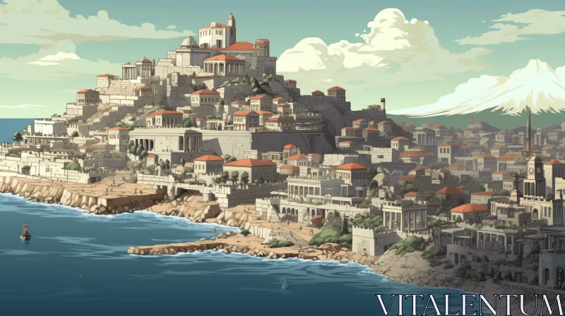Old City by Jason Davis | Mediterranean-Inspired Aggressive Digital Illustration AI Image