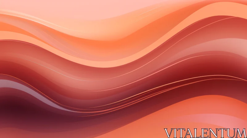 AI ART Dynamic Abstract Background with Orange and Pink Wavy Lines