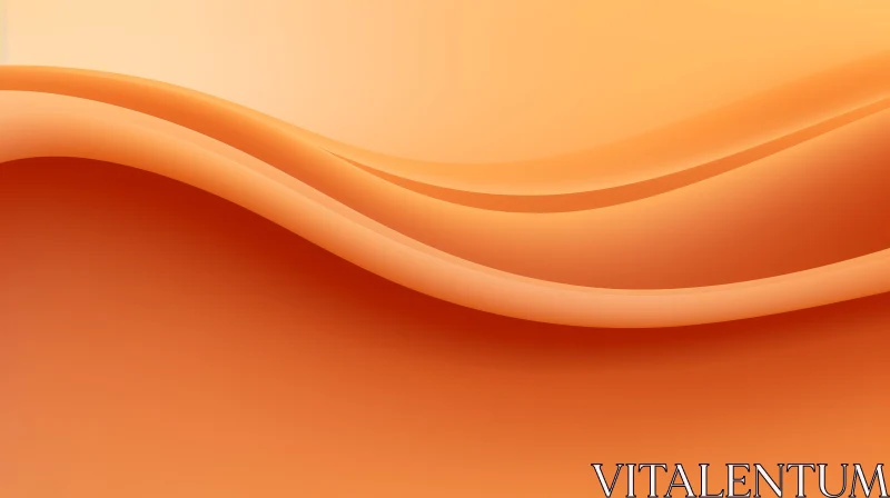 Dynamic Abstract Orange Background with Wavy Lines AI Image