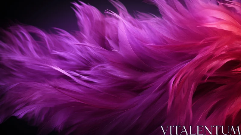 Soft and Fluffy Pink Feathers Close-up AI Image