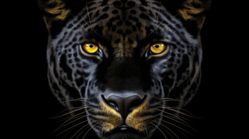 Intense Black Panther Digital Painting