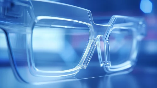Transparent Futuristic Glasses - 3D Rendering Illustration