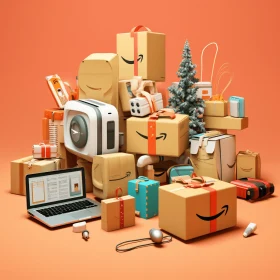 Captivating Amazon Christmas Packaging Designs and Conceptual Digital Art