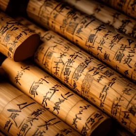 Intricately Detailed Chinese Bamboo Sticks with Musical Influences