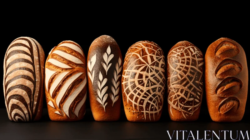 Mesmerizing Bread Art: Optical Illusion Body Art with Nature-Inspired Motifs AI Image