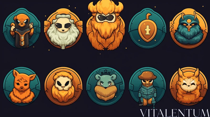 Captivating Game-Inspired Illustrations with Terracotta Medallions and Luminism AI Image