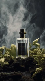Enigmatic Perfume Bottle: A Surreal Nature-Inspired Composition