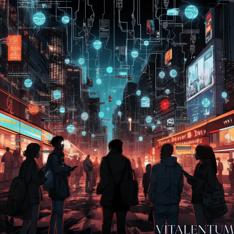 Futuristic City Illustration with Anime Influence AI Image