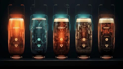 Captivating Sci-Fi Liquid Concept Beer Bottle Design