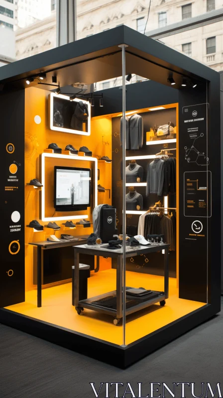 AI ART Captivating Electronic Display of Stylish Shoes | Dark Orange & Black
