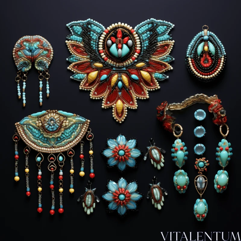 Exquisite Jewelry and Ornaments: Maya-inspired Renderings AI Image