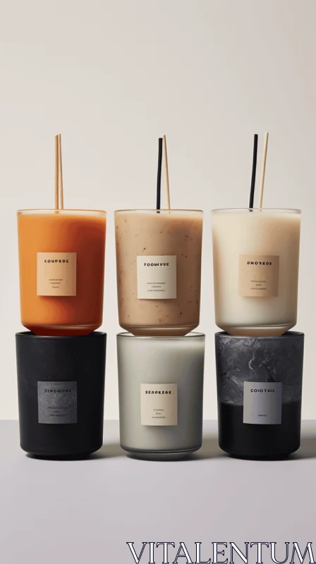 Muted Tonality Candles - Seven New Candle Designs for Candle Shop AI Image