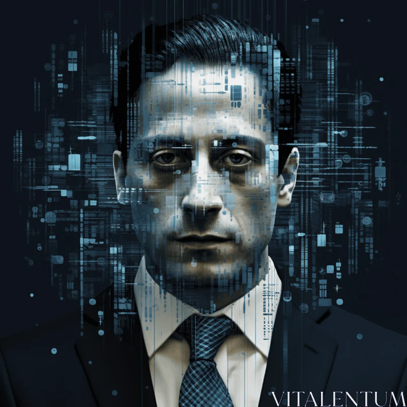 Captivating Digital Portrait with Multi-Layered Figures AI Image
