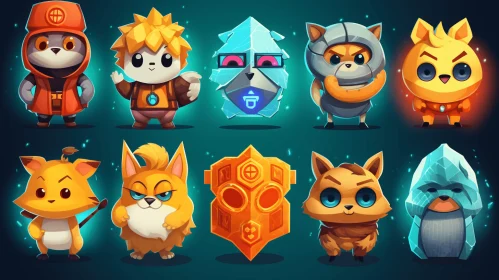 Captivating Cartoon Characters in an Exciting Game