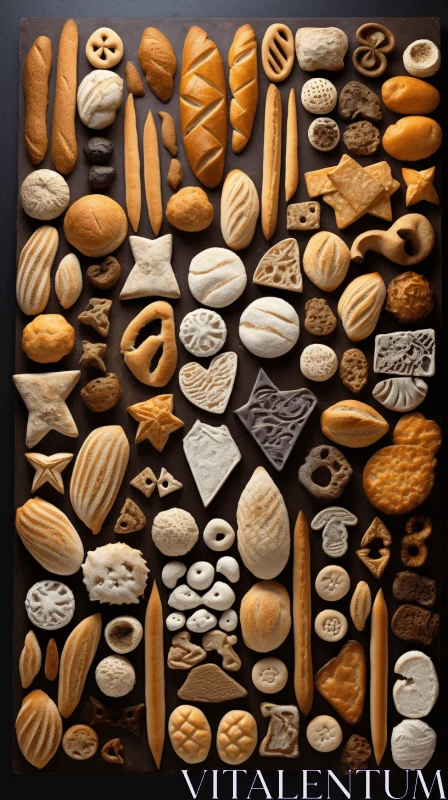 Bread Types and Sweets: A Captivating Composition AI Image