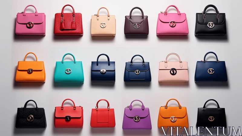 Colorful Bags in Art Deco Style - Visual Harmony and Authentic Details AI Image