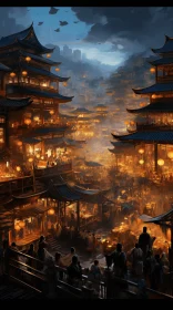 Captivating Chinese City at Night | Fantasy Realism