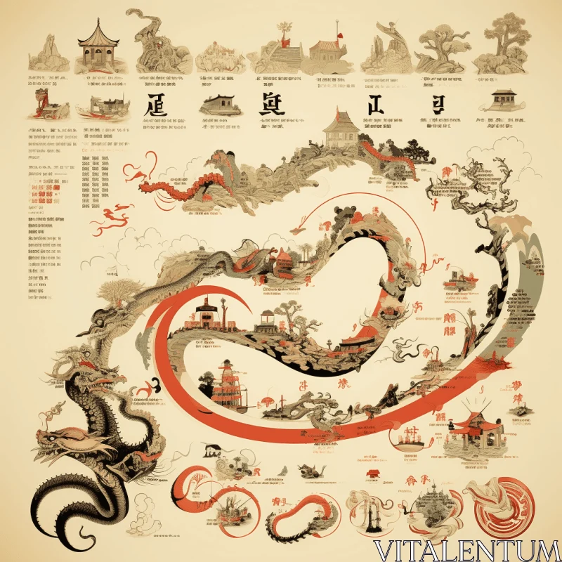 Ancient Chinese Culture: A Captivating Graphic Design AI Image