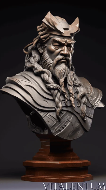 Realistic Bronze Sculpture of Tian Ming | Hyper-Detailed Artwork AI Image
