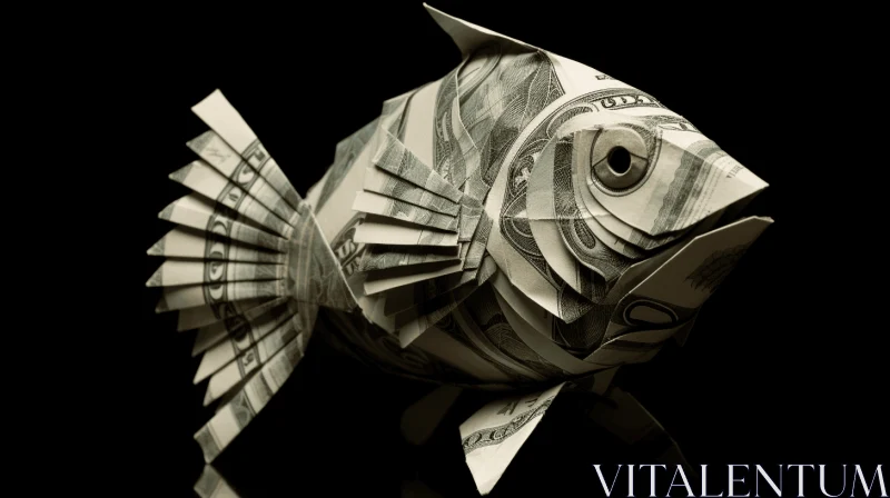 Captivating Origami Fish Art: Precisionism meets Solapunk AI Image