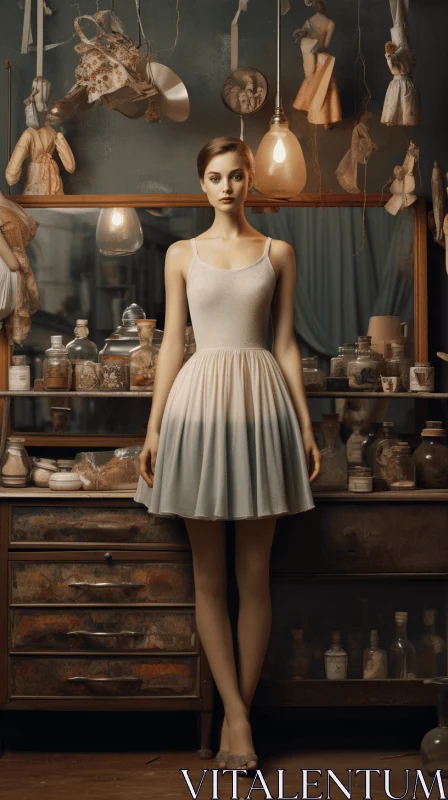 Captivating Ballerina in a Meticulous Photorealistic Still Life AI Image