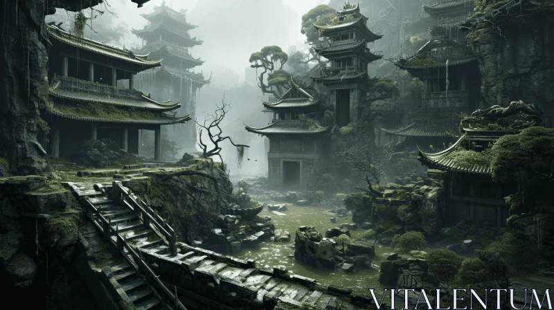 Captivating Fantasy Scene with Oriental Elements | Vray Rendering AI Image