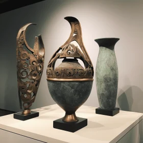 Captivating Vases: A Fusion of Celtic, Dada, and Japanese Artistry