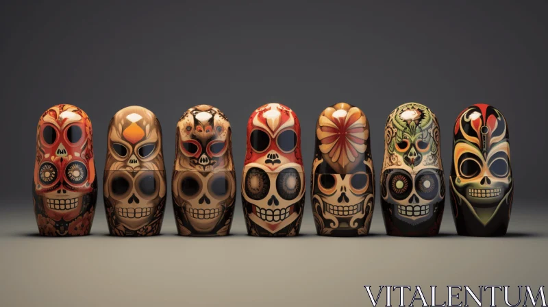 Intricate and Unique Sugar Skull Designs | Vray Style AI Image