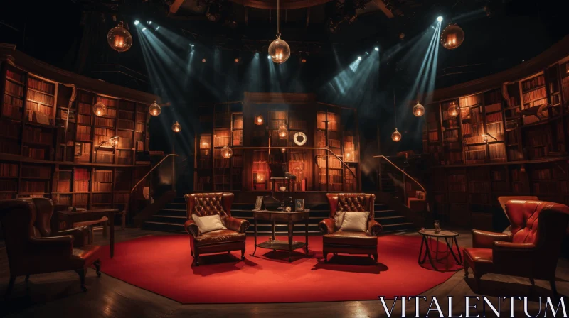 Spectacular Show of Ages: Captivating Interior with Chairs and Chandelier AI Image