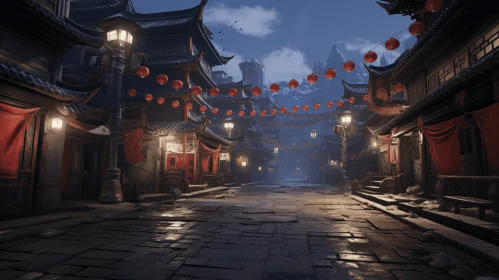 Eerie and Realistic Asian Street at Night - Unreal Engine Art