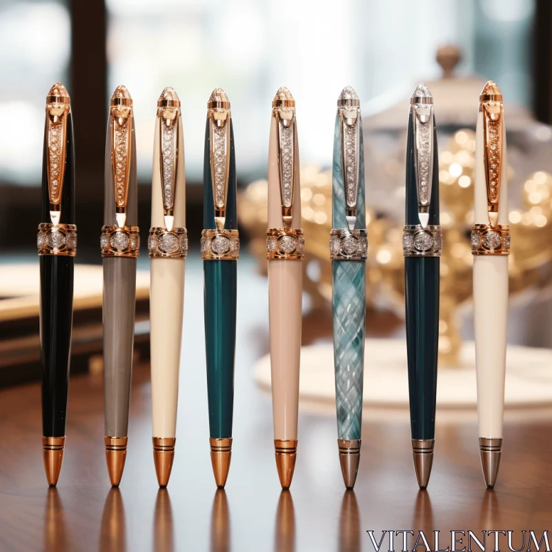 Exquisite Diamond Pens - Baroque-Inspired Grandeur | La PГ©nceniГЁre AI Image