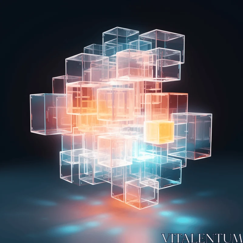 Captivating 3D Cubes in a Futuristic Style | Abstract Art AI Image