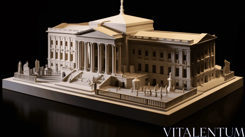 Captivating 3D Print of Smithsonian Museum | Political Symbolism AI Image
