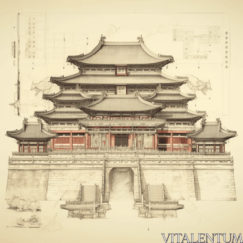 Detailed Chinese Architectural Construction | Historical Reproductions AI Image