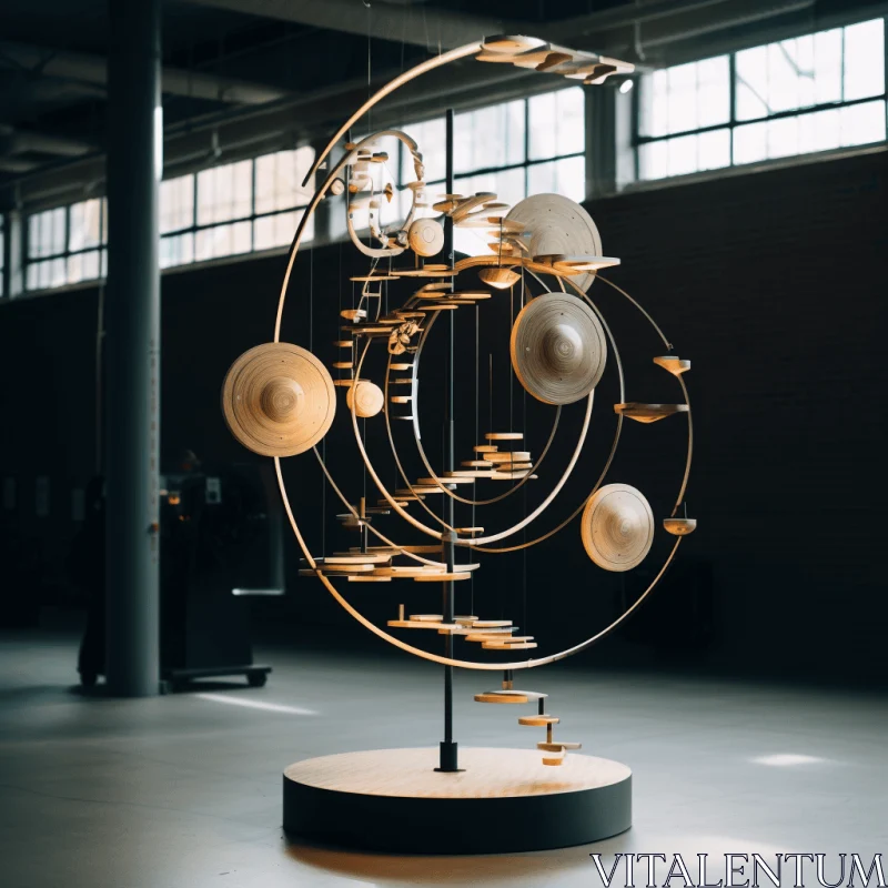 Circular Musical Instrument with Gravity-Defying Architecture | Danish Golden Age AI Image