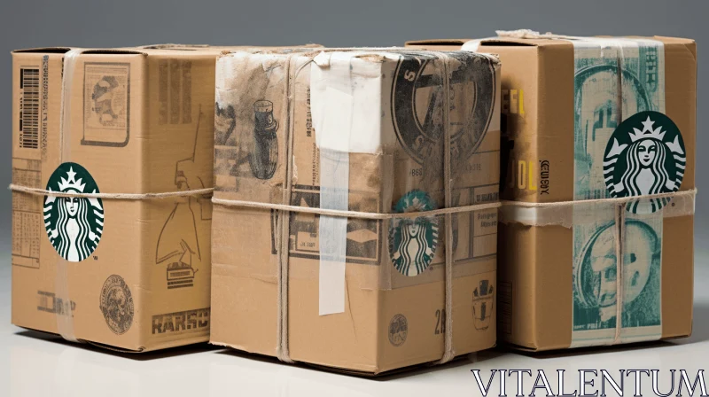 Majestic Ports: Starbuck's Box Delivery on Amazon AI Image