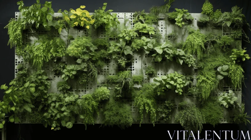 Suspended Green Wall: Pinhole Photography Design by Transportcore AI Image