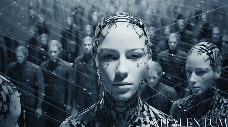 Artificial Intelligence in a Dystopian World: A Majestic Depiction AI Image