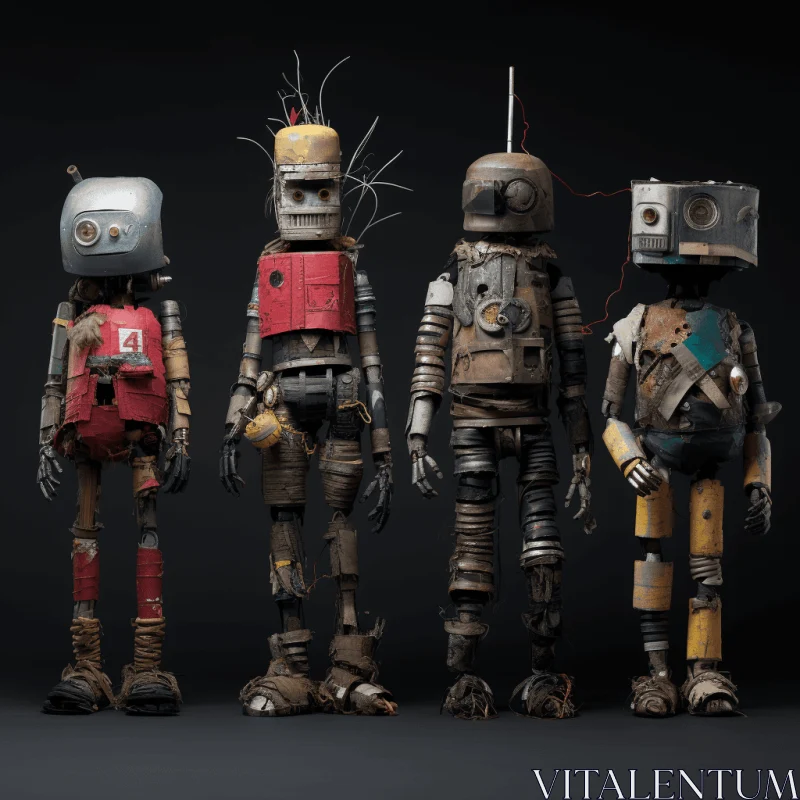 Captivating Robot Art: Realistic and Hyper-Detailed Renderings AI Image