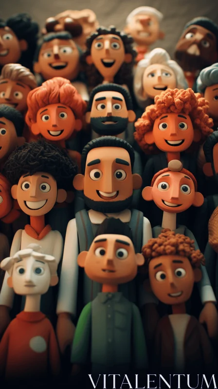 Animated Film Pioneer Inspired Faces in Cinema4d AI Image